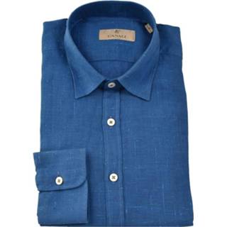 👉 Casual overhemd male blauw