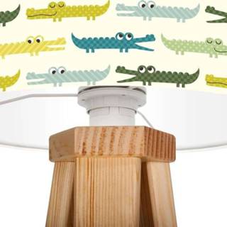 👉 Tafellamp licht hout a++ maco design kinderen Kleurrijke kinderkamer Kroko met