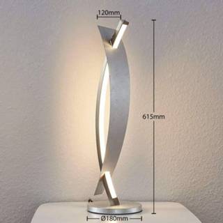 👉 Tafellamp zilver zilveren metaal warmwit LED Marija in chique look
