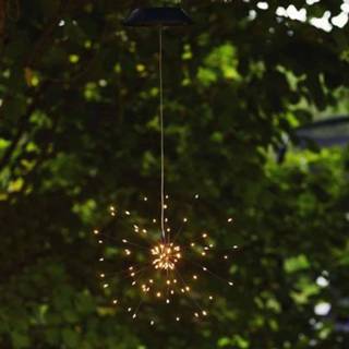 Hanglamp zwart roestvrij staal best season LED op zonne-energie Firework