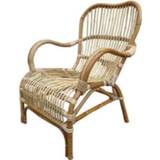 👉 Lounge stoel riet bruin Rotan Loungestoel Naturel - 67x80xH86 cm 8714763256704