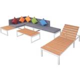 👉 Aluminium multicolor VidaXL Loungeset HKC 20-delig 8718475504603