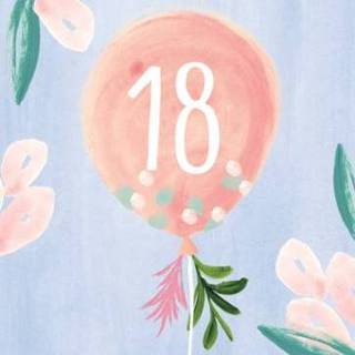 👉 Verjaardagskaart ballon paars UK Greetings |