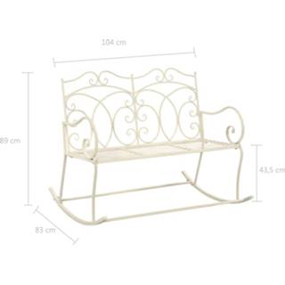 👉 Tuinbank active wit IJzer 104 cm antiek 8718475718802