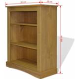 👉 Boeken kast grenenhout active bruin Boekenkast met 3 planken Corona-stijl 81x29x100 cm 8718475526254