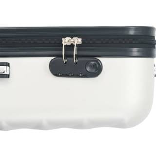 👉 3-delige Harde kofferset ABS helder zilverkleurig