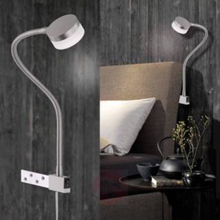 👉 Klem lamp a+ fischer&honsel gmbh mat nikkel warmwit metaal Verstelbare LED klemlamp Lug