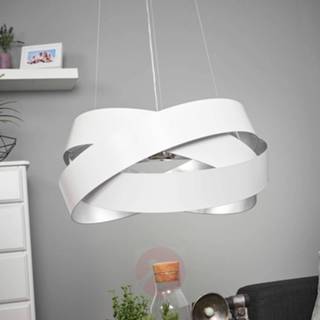 👉 Hang lamp marchetti wit a++ metaal zilver Hanglamp Pura - buitenkant binnenkant
