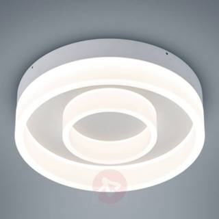 👉 Plafond lamp metaal a+ warmwit helestra wit Liv - ronde LED plafondlamp, 30cm