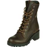 👉 Veterboots leder vrouwen palu cuoio AQA stoere Halfhoge Dames veterboot, met rits