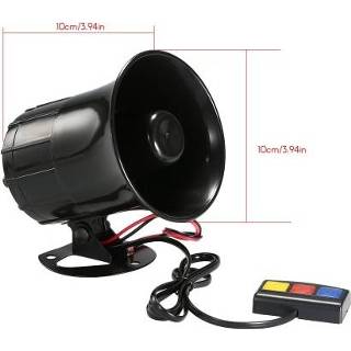 👉 Luidspreker DC 12V 3 Tone Sounds Loud Speaker Security Warning Siren Horn