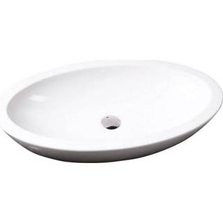 Waskom wit keramiek ovaal zonder waste sistema Sapho 75x42x16 cm 8697687565018