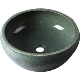 Waskom groen keramiek rond zonder waste priori Sapho 42x15 cm 8590913834073