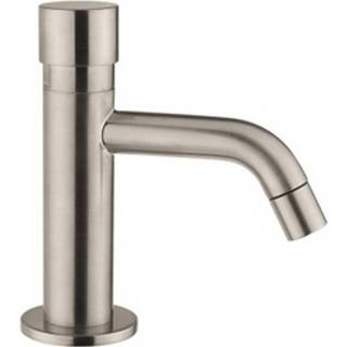 👉 Fonteinkraan RVS look koudwater zonder waste napoli standaard perlator Plieger Zelfsluitend 1/2 8711238393759