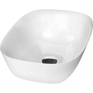 👉 Waskom wit marmer ovaal zonder waste reiko Opbouw Sapho 46x32x15.2 cm 8590913846496