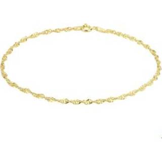 👉 Koord schakel zilver goudkleurig Enkelbandje van