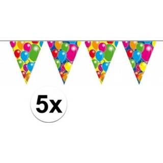👉 Vlaggenlijn 5x Feest met ballonnen 10 meter