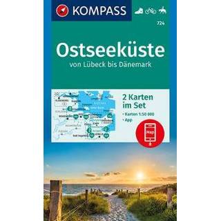 👉 KOMPASS Wanderkarte Ostseeküste von Lübeck bis Dänemark 9783990446126