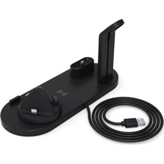 👉 Docking station zwart met QI Draadloze Oplader UD15 - 5712580029757