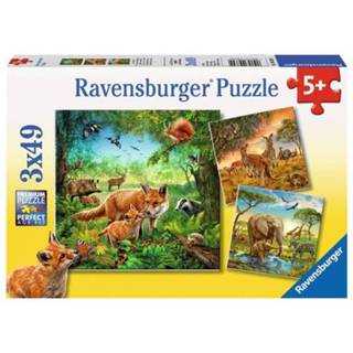 👉 Ravensburger Tiere der Erde Puzzle 3x49 teilig 09330 4005556093304