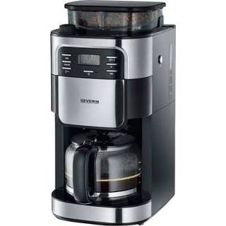 👉 Koffiezetapparaat zwart RVS Severin KA 4810 (geborsteld), Capaciteit koppen=10 met koffiemolen, Timerfunctie 4008146022098