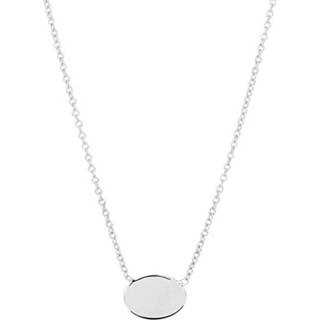 👉 Halsketting zilveren dame Anker Collier met Ovaalvormig Plaatje