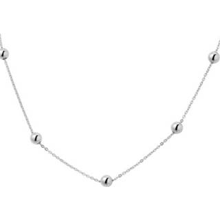 👉 Hals ketting witgouden active dame Collier met Bolletjes Hanger