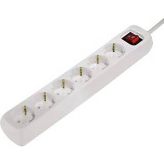 👉 Switch wit Hama Distribution Panel 6 Sockets With Child-proof 3 M White