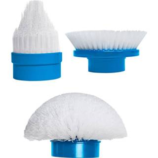 👉 Blauw wit Set van 3 reserveborstels Hurricane Spin Scrubber MediaShop wit/blauw 9010041005415