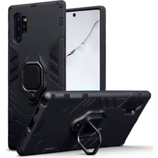 👉 Backcover hoes zwart Qubits - Double Armor Layer met stand Samsung Galaxy Note 10 Plus 5053102853277