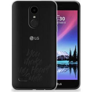 LG K4, 2017 Siliconen hoesje met naam Heart Smile Siliconen hoesje LG K4 (2017) met naam Heart Smile 8720091993099