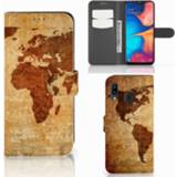👉 Flipcover Samsung Galaxy A30 Flip Cover Wereldkaart 8720091908277
