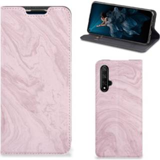 👉 Standcase roze Honor 20 Marble Pink 8720091920415