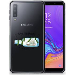 👉 Samsung Galaxy A7 (2018) Telefoonhoesje met Naam Boho Bottle