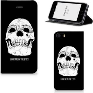 👉 Mobiel BookCase iPhone SE|5S|5 Skull Eyes