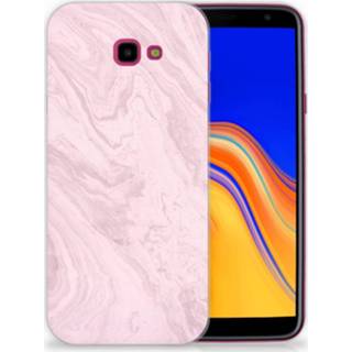 👉 Wit Samsung Galaxy J6 Plus (2018) TPU Hoesje Design White Flowers 8720091174757