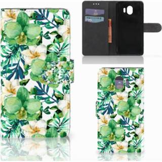 👉 Orch idee groen Samsung Galaxy J4 2018 Hoesje Orchidee 8720091935587