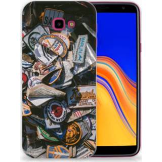 👉 Samsung Galaxy J4 Plus (2018) Uniek TPU Hoesje Badges 8720091943681