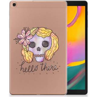 👉 Tablethoes Samsung Galaxy Tab A 10.1 (2019) Uniek Tablethoesje Boho Skull 8720091966956
