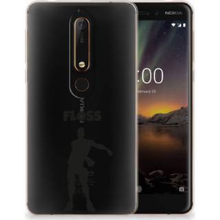 👉 Nokia 6 (2018) Siliconen hoesje met naam Heart Smile