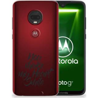 👉 Motorola Moto G7 | G7 Plus Siliconen hoesje met naam Heart Smile