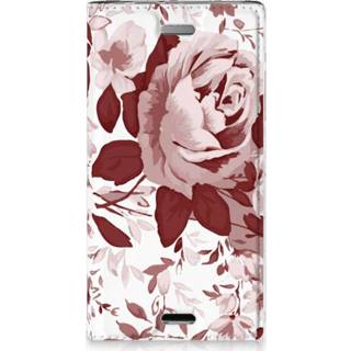 👉 Bookcase Sony Xperia XZ1 Compact Watercolor Flowers 8718894588239