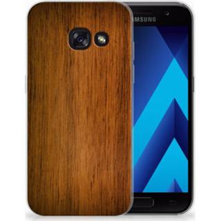 👉 Bumper hoesje hout Samsung Galaxy A3 2017 Donker 8718894607923