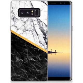 👉 Siliconen hoesje marmer zwart wit Samsung Galaxy Note 8 TPU 8718894612859