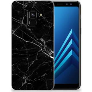 👉 Siliconen hoesje marmer zwart Samsung Galaxy A8 (2018) TPU 8718894614280