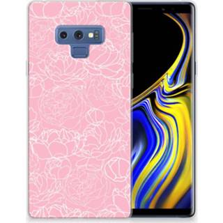 👉 Wit Samsung Galaxy Note 9 TPU Case White Flowers 8718894946565