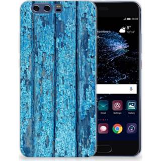 👉 Bumper hoesje blauw Huawei P10 Plus Wood Blue 8718894950074