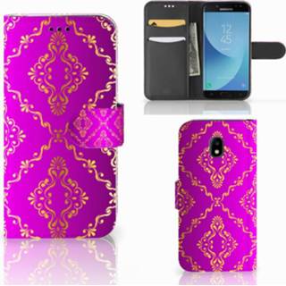 👉 Portemonnee roze Wallet Case Samsung Galaxy J3 2017 Barok 8718894950142