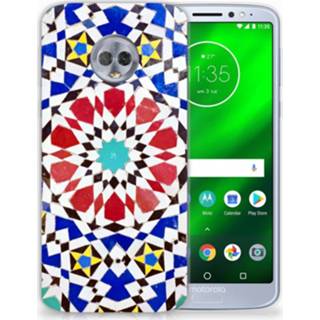 👉 Motorola Moto G6 Plus TPU Siliconen Hoesje Mozaïek