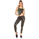 👉 Trendy workout outfit with top & leggings Neonyellow